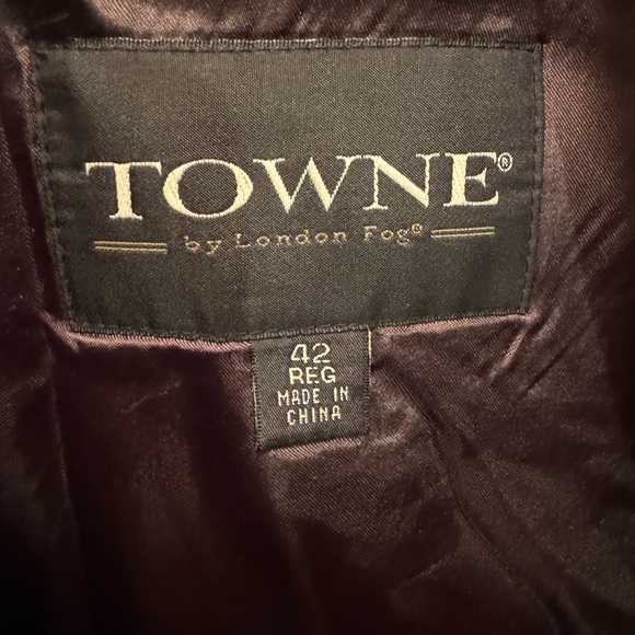 Men’s Size 42 Regular Towne London Fog Black Trench Coat - Picture 6 of 11